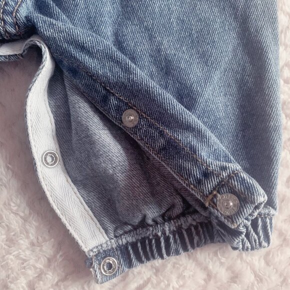 Vintage Mickey Mouse Denim Overalls Disney Baby Mickey & Co Size - Picture 9 of 10